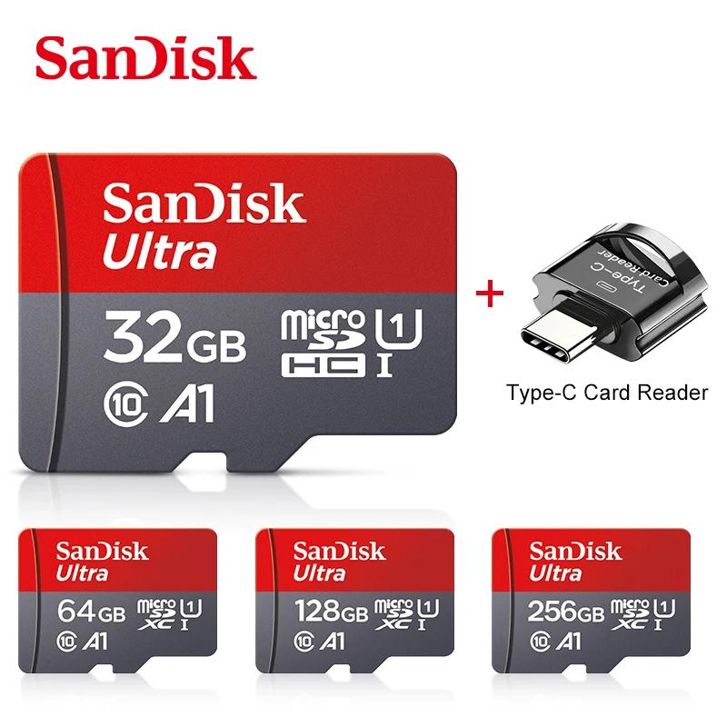SanDisk A1 ũ SD ī, Ʈ 100 M/s Ŭ 10 ÷ ޸ ī, ũ SD CŸ ī , 256GB, 128GB, 64GB, 32GB, 4K